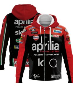 Aprilia Racing Team Gresini Zip Hoodie Red Black