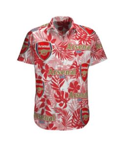 Arsenal Fc Logo Red Summer Patterns Hawaiian Shirt Size From S To 5xl 3