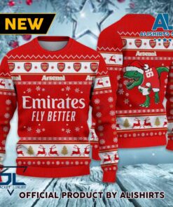 Arsenal Fc Mascot Red White Sweater For Fans