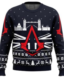 Assassins Creed London Bridge Plus Size Ugly Christmas Sweater