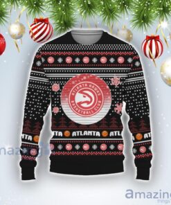 Atlanta Hawks Black White Ugly Christmas Sweater Best Gift For Fans