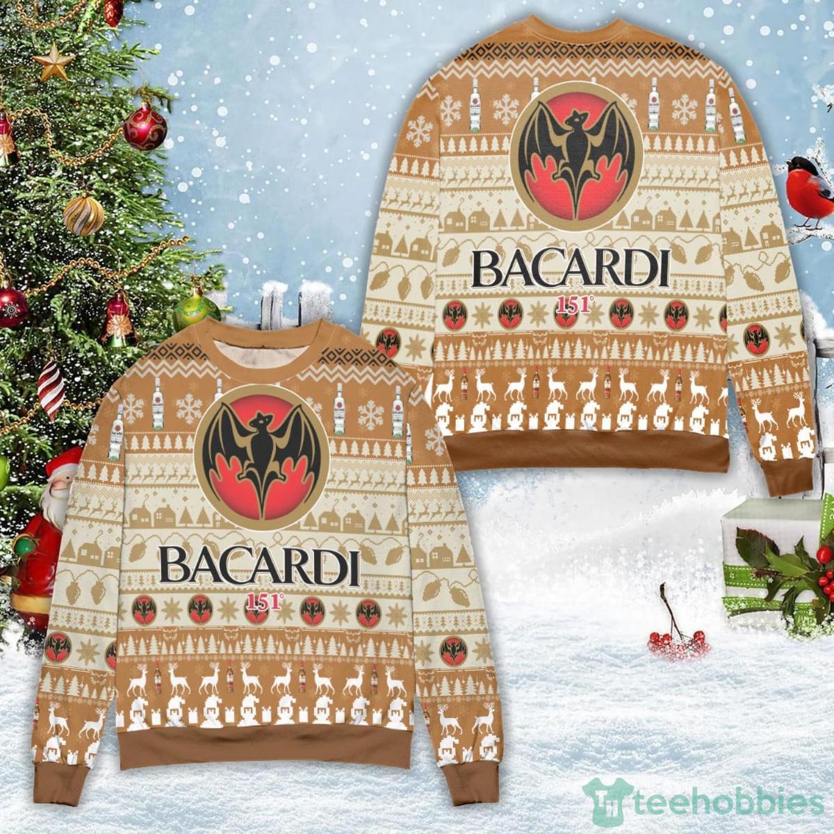 Bacardi Rum Ho Ho Ho Best Ugly Christmas Sweater