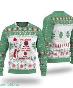 Bacardi I Will Drink Ugly Christmas Sweater