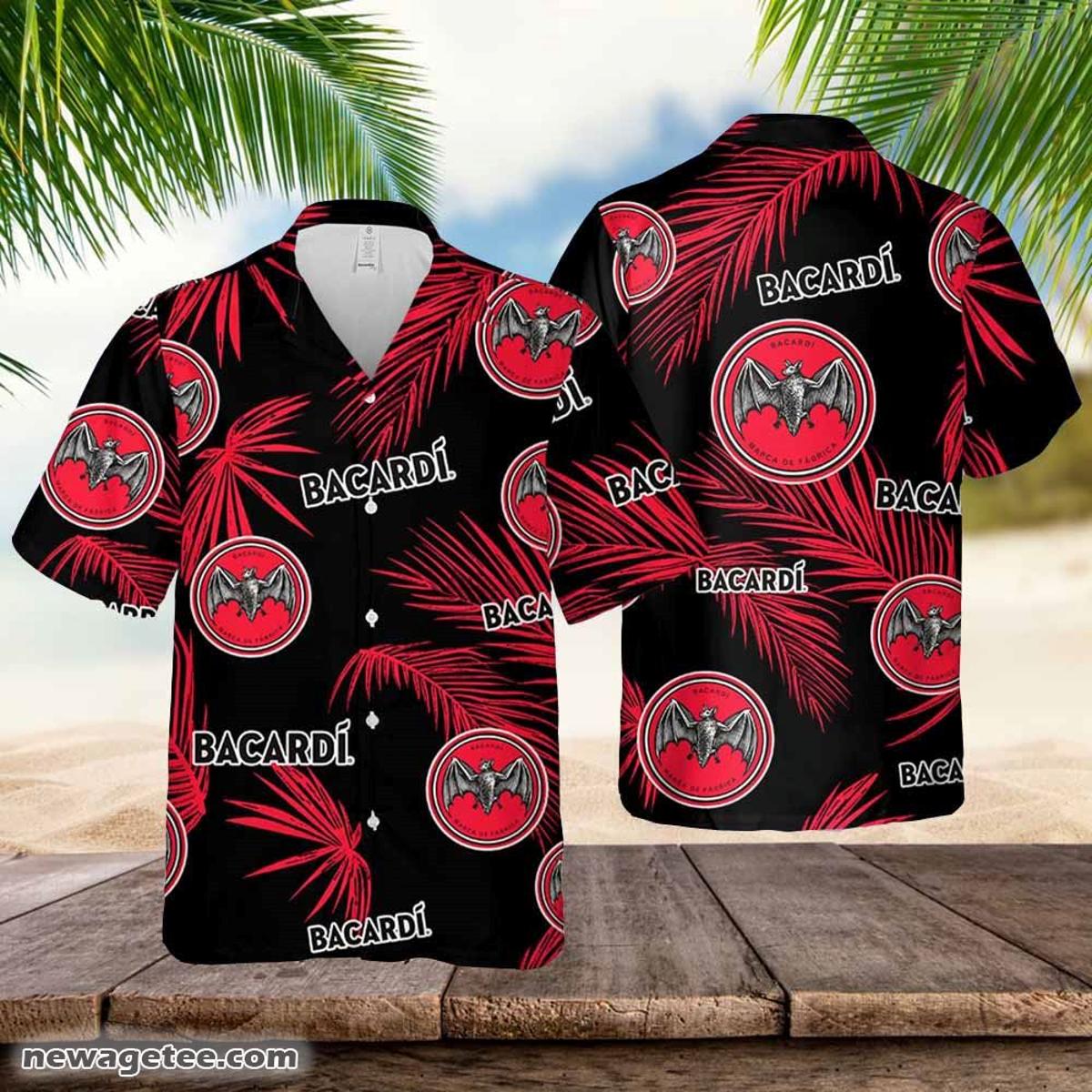 Bacardi Logo Beach Pattern Hot Pink Aloha Shirt Hawaiian Outfit For Fans