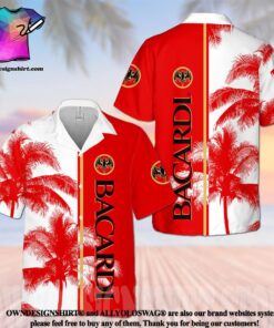 Bacardi Palm Tree White Red Vintage Hawaiian Shirt Best Gift For Fans