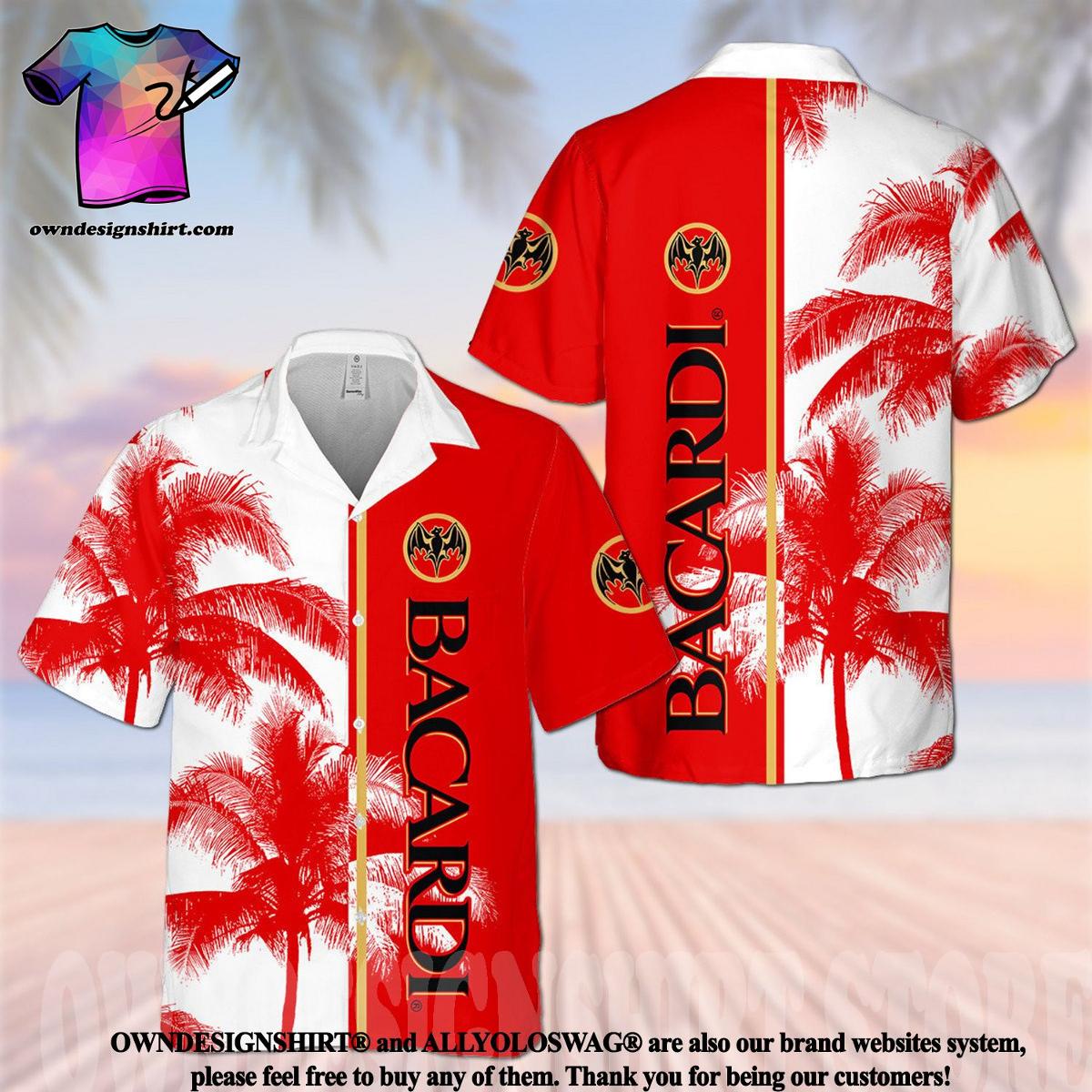 Bacardi Palm Tree Tropical Hawaiian Shirt Size From S To 5xl