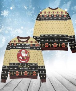 Bacardi Santa Claus Best Funny Christmas Sweater