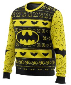 Batman Black Yellow Unisex Ugly Christmas Sweater Best Gift For Dc Comics Fans 2