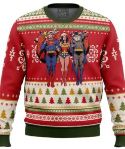 Batman Superman Wonder Woman Xmas Style Ugly Christmas Sweater Best Gift For Dc Comics Fans