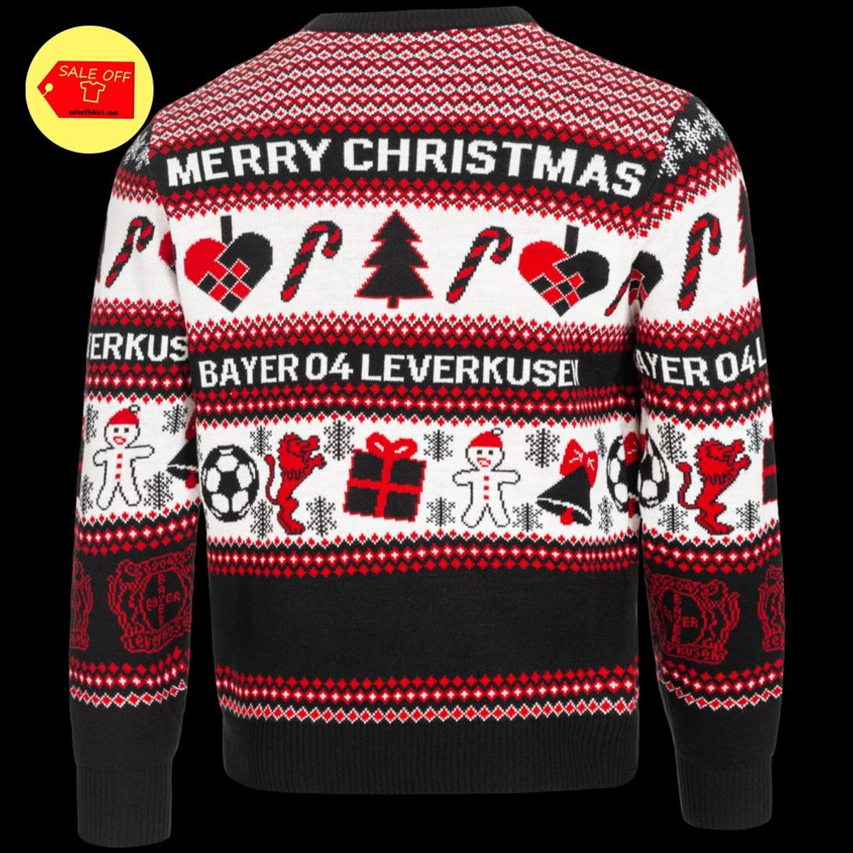 Bayer 04 Leverkusen Candy Cane Best Ugly Christmas Sweater