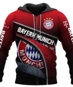Bayern Munich Dark Red Limited Zip Hoodie Best Gift For Fans