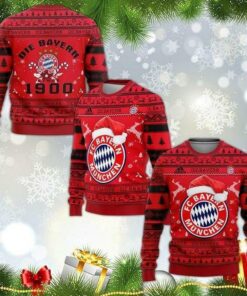 Bayern Munich Red 1900 Ugly Christmas Sweater For Men And Women