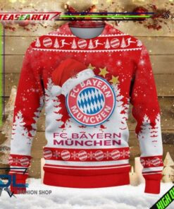 Bayern Munich Red Stanta Hat Best Ugly Christmas Sweater