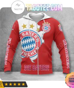 Bayern Munich Red White Scratch Verstehen Zip Hoodie Best Gift For Fans