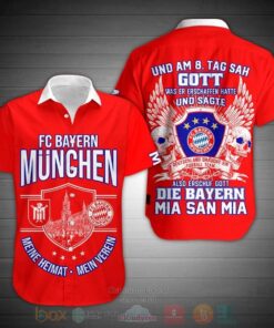 Bayern Munich Team Logo Mia San Mia Aloha Shirt Best Hawaiian Outfit For Fans