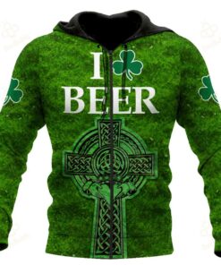 Beer Lover St.patrick Day Custom Name Zip Hoodie For Fans