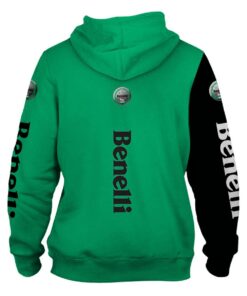 Benelli Ice Age Zip Hoodie Black Green For Fans
