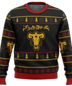 Black Clover Xmas Holiday Black Ugly Christmas Sweater Best Gift For Fans