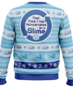 Blue Christmas That Time I Got Reincarnated As A Slime Christmas Sweater 4