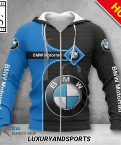 Bmw Motorrad Blue Black Zip Hoodie Best Gift