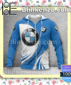 Bmw Motorrad Blue White Zip Hoodie Gift