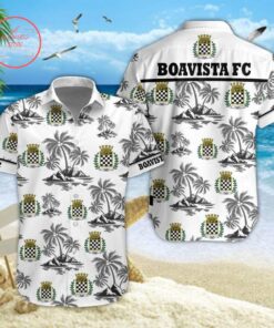 Boavista Fc Coconut Tree White Hawaiian Shirt Best Gift For Primeira Liga Fans