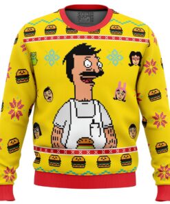 Bobs Burgers Yellow Ugly Christmas Sweater Best Holiday Gift For Fans 1