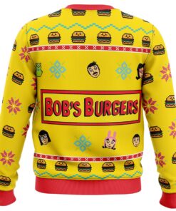 Bobs Burgers Yellow Ugly Christmas Sweater Best Holiday Gift For Fans 4