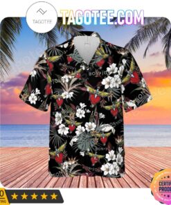 Bon Jovi Black Floral Tropical Hawaiian Shirt Best Summer Outfits