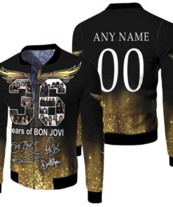 Bon Jovi Custom Name Number Special Signatures Zip Hoodie