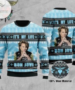 Bon Jovi It’s My Life Ugly Christmas Sweater