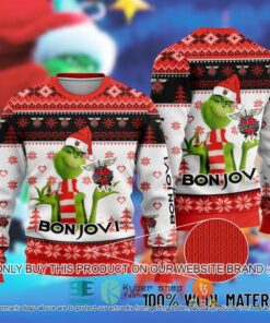 Bon Jovi The Grinch Ugly Christmas Sweater