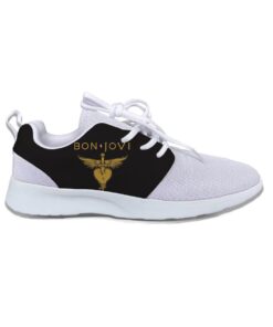 Bon Jovi White Black Running Shoes Gift