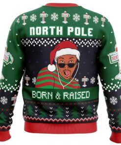 Born And Raised Fresh Prince Of Bel air Ugly Christmas Sweater Gift 2