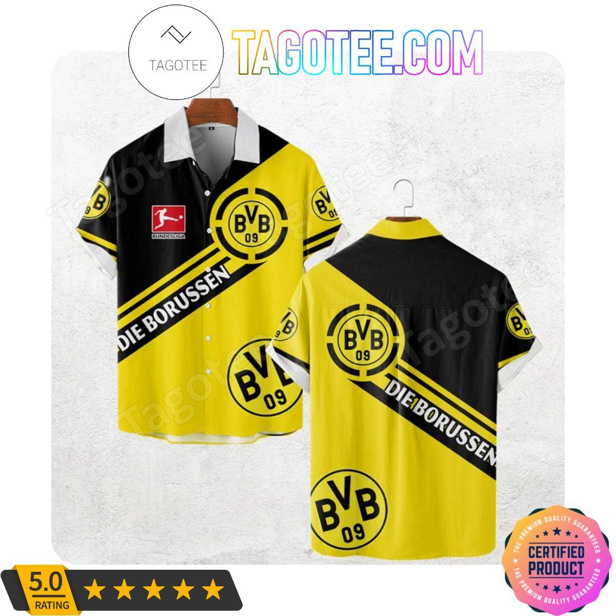 Borussia Dortmund Dark Yellow Special Design Aloha Shirt For Men Women Fans