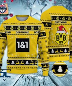 Borussia Dortmund Yellow Ugly Christmas Sweater For Men And Women