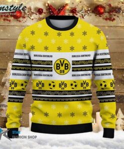 Borussia Dortmund Yellow Ugly Christmas Sweater For Men And Women 2