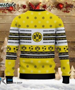 Borussia Dortmund Yellow Ugly Christmas Sweater For Men And Women 3