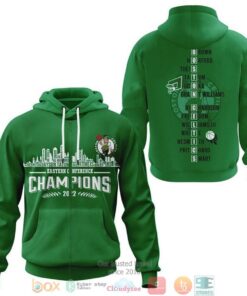 Boston Celtics Green Players Name Eastern Conference Champions Zip Hoodie Gift For Fans