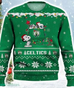 Boston Celtics Green Snoopy Ugly Christmas Sweater Gift