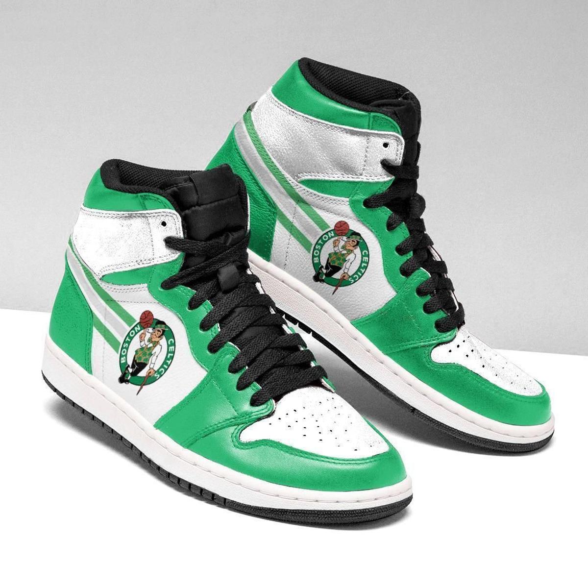 Boston Celtics American Flag Air Jordan 1 High Sneakers Gift