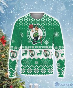 Boston Celtics Green White Ugly Christmas Sweater For Men And Women