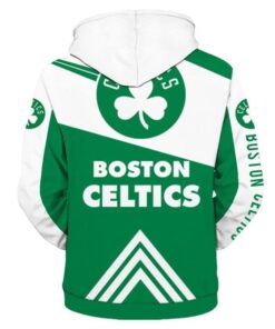 Boston Celtics White Green Alternate Logo Zip Hoodie Best Gift For Fans