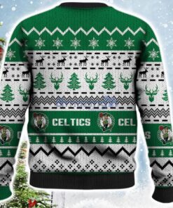 Boston Celtics White Green Ugly Christmas Sweater Best Gift For Fans 3