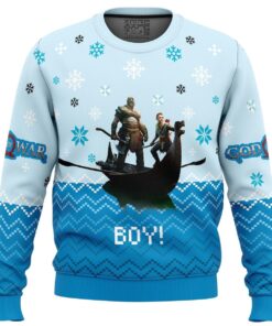 Boy! God Of War Funny Christmas Sweaters