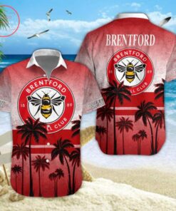 Brentford Fc Beach Cocont Tree Vintage Hawaiian Shirt Funny Gift For Fans