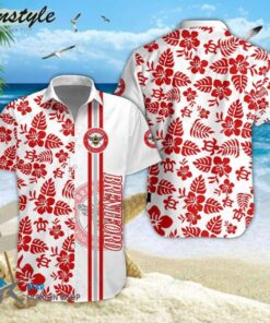 Brentford Fc White Red Floral Tropical Hawaiian Shirt Best Gift Ideas