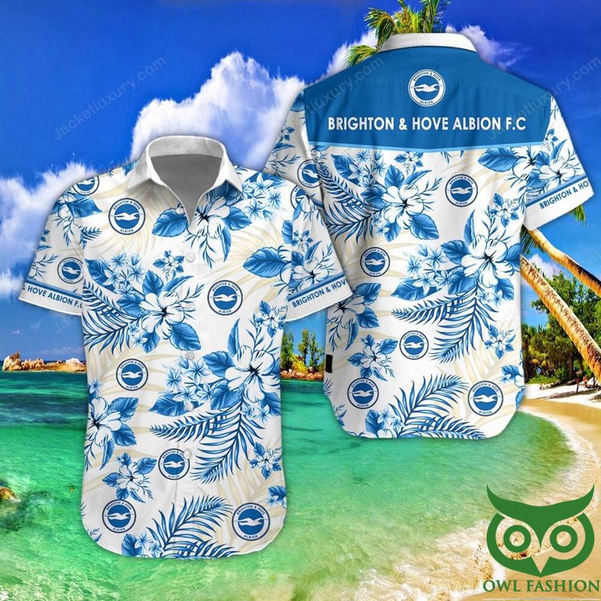 Brighton & Hove Albion Fc Summer Tree Tropical Aloha Shirt Outfit For Fans Men Women