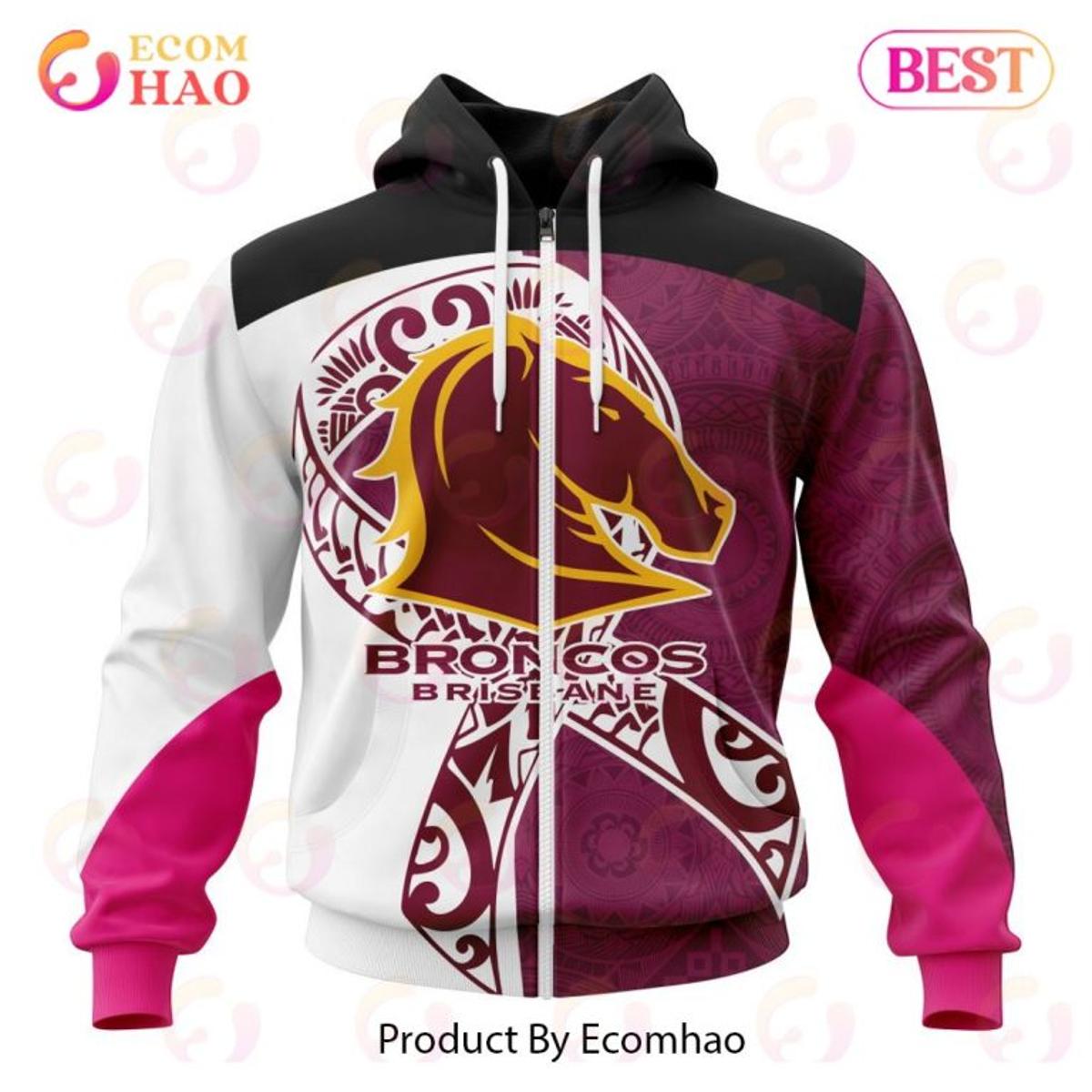 Brisbane Broncos Custom Name Number Halloween Zip Hoodie Best Gift For Fans