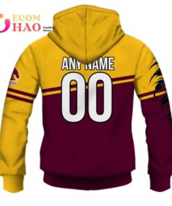 Brisbane Broncos Custom Name Number Native Skull Zip Hoodie Best Gift For Fans